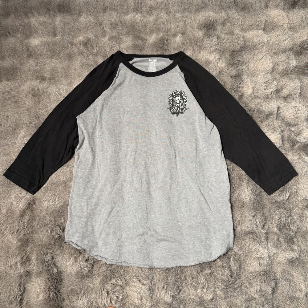Vans Off The Wall Mid Sleeve T Shirt Size Medium Gray